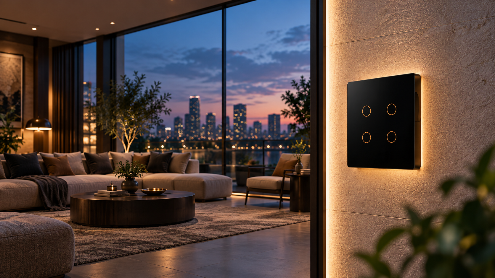 HomingIQ smart switch in an elegant connected home